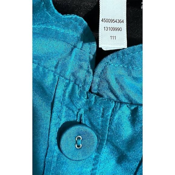 Chico's Women's Blue Ribbed Button-Up Jacket XL Long Sleeve - Picture 9 of 10